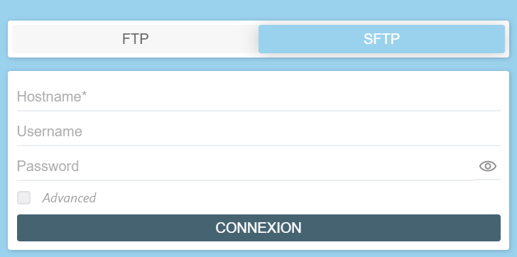 Page de connexion utilisateur