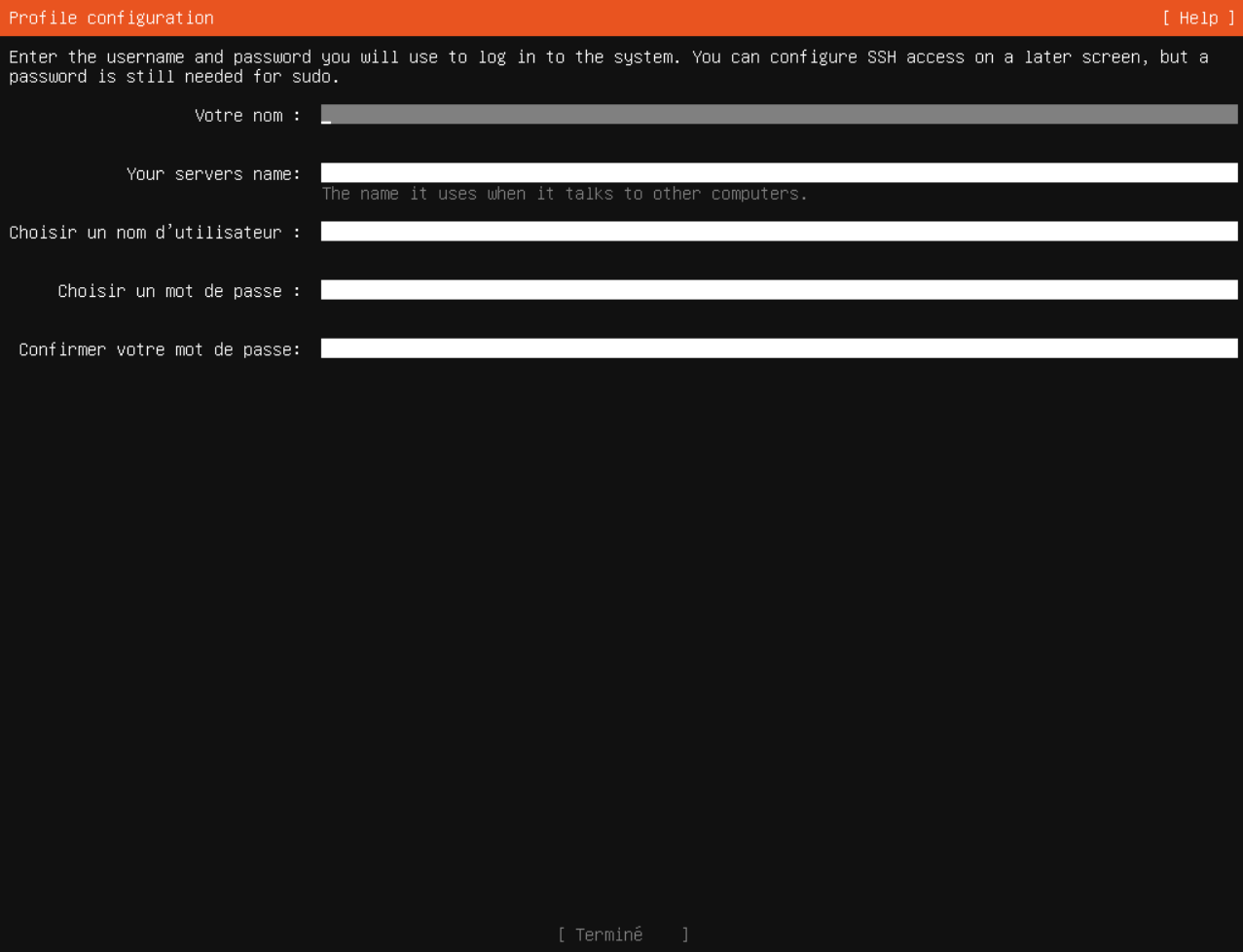Création d’un utilisateur