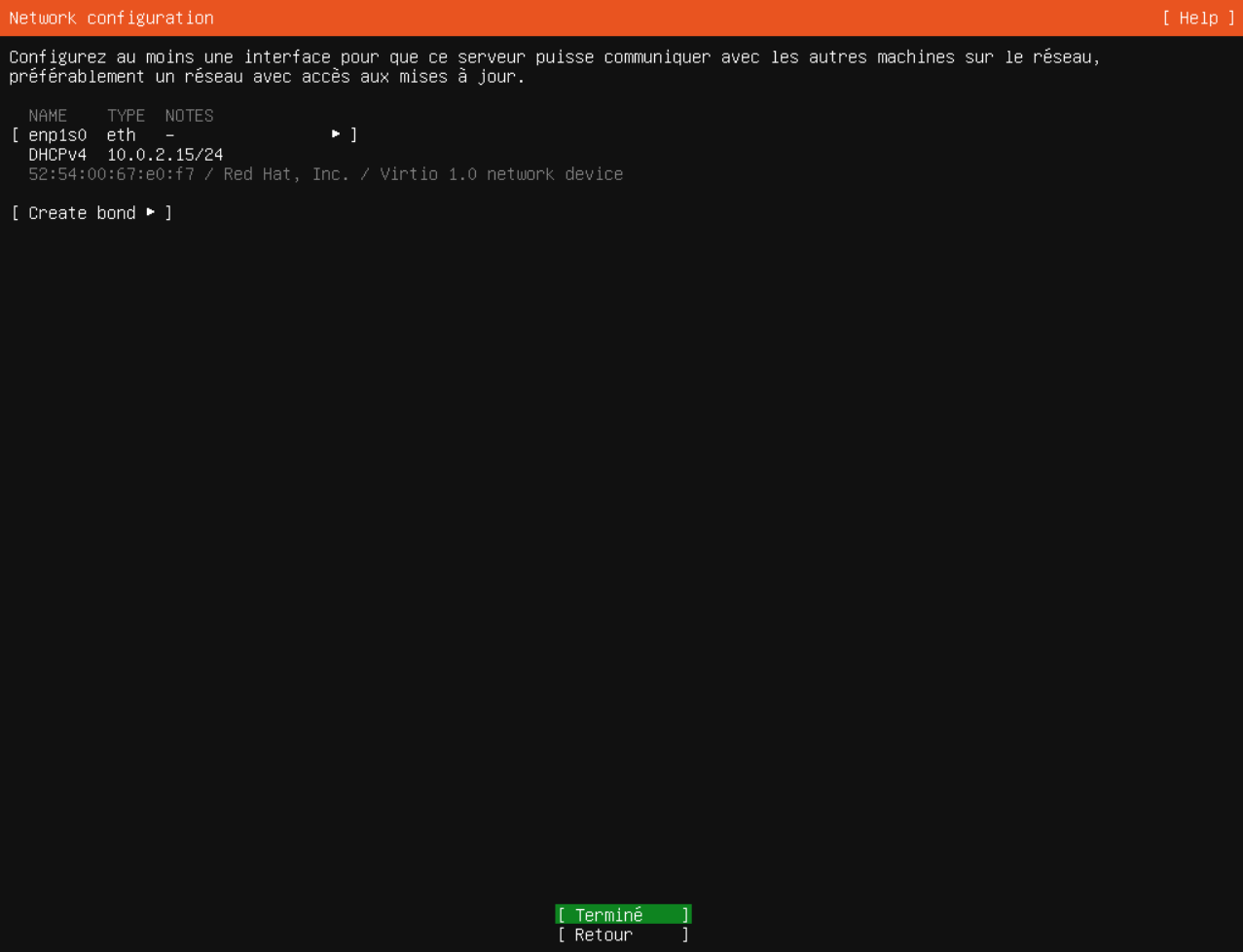 Configuration réseau